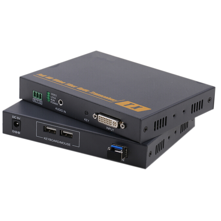 DVI 單模單芯光端機(KVM控制，高清無壓縮)
